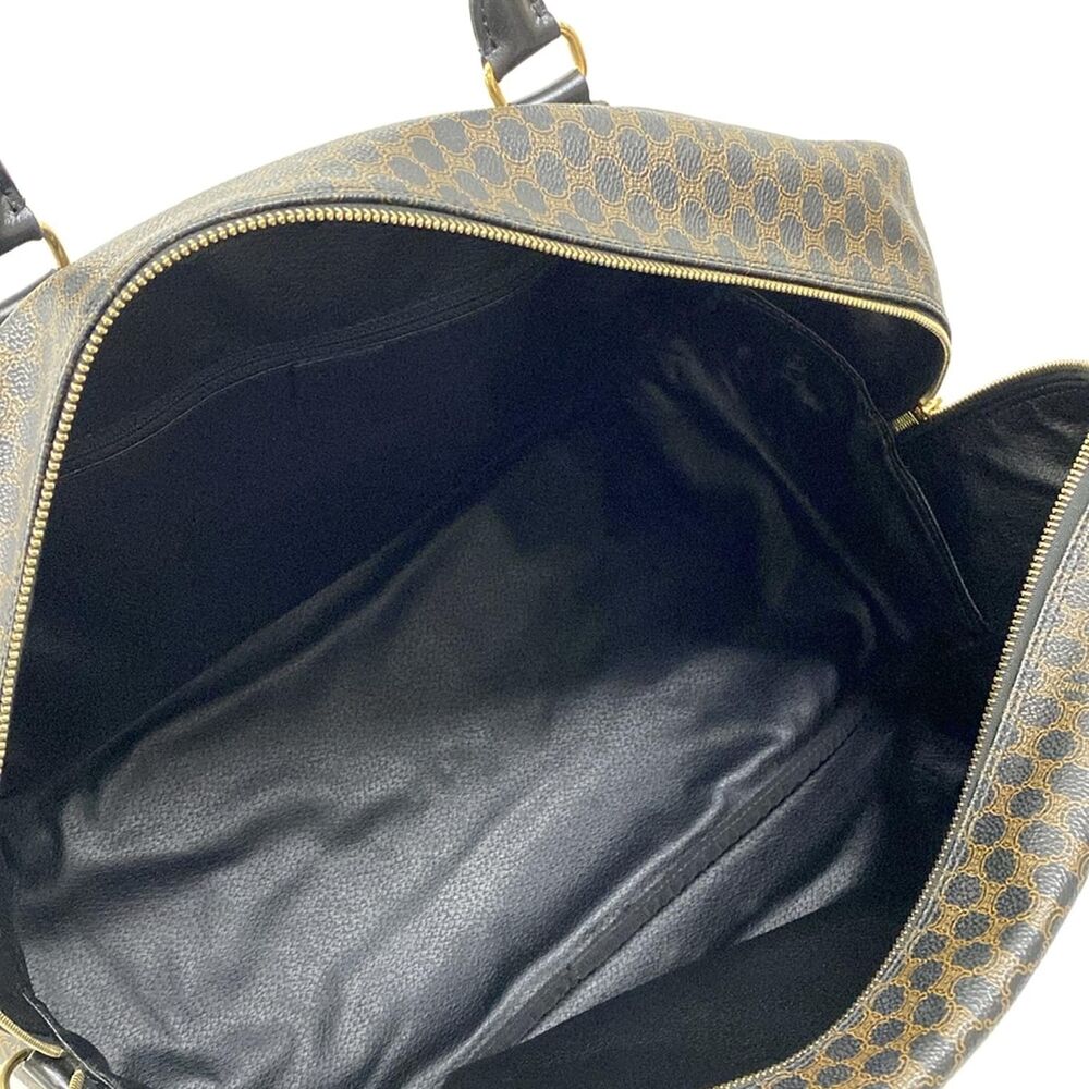 Celine Macadam Boston Bag Black Brown PVC Leather - Picture 7 of 15